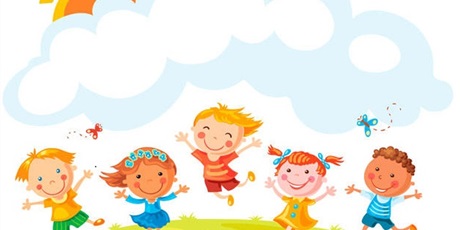 Powiększ grafikę: Ilustracja przedstawiająca uśmiechnięte dzieci