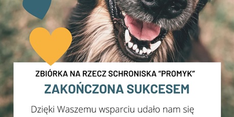 Powiększ grafikę: podziękowania za zbiórkę żywności dla schroniska Promyk